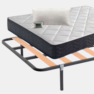 Pacote Poupança Descanso Completo Lowcost 105x190 cm (colchão + base + pés + almofada)