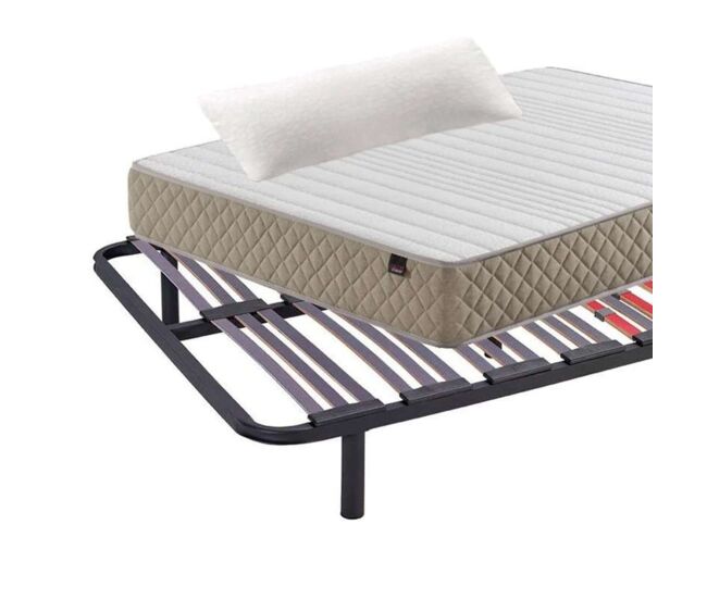 Pack ahorro golden descanso completo 90x180 cm (colchón + somier multiláminas + patas + almohada)