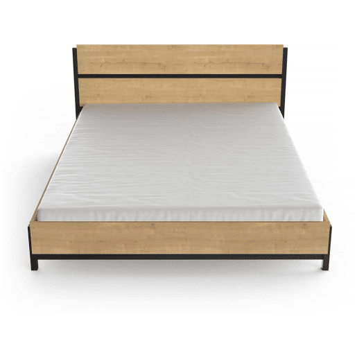 Cama de casal Craft - Madeira - 160 x 200 cm - Castanho