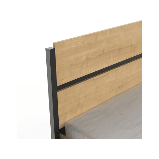 Cama de casal Craft - Madeira - 160 x 200 cm - Castanho