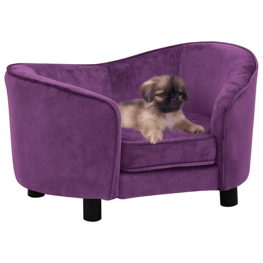 vidaXL Sofá para cães 69x49x40 cm pelúcia bordô vidaXL Sofá para cães 69x49x40 cm pelúcia bordô