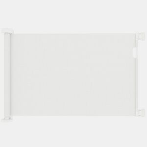 PawHut Barreira de Segurança para Cães Retrátil 0-136 cm Barreira para Cães Pequenos Extensível com Botão de Fecho Porta de Segurança para Corredores Escadas Interiores e Exteriores Branco
