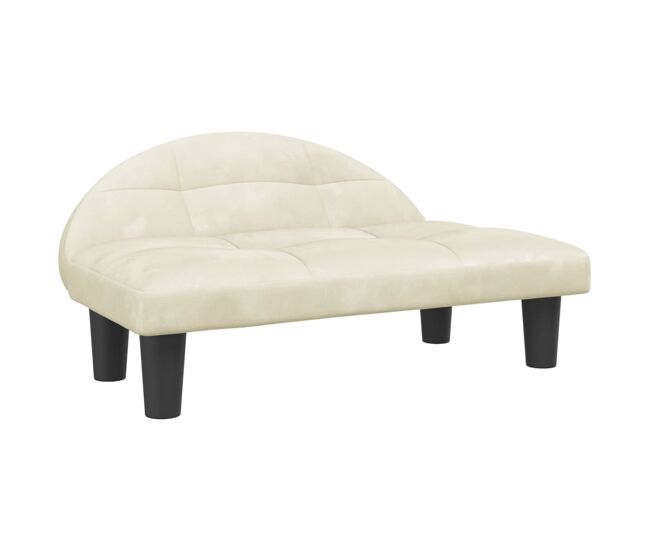 Vidaxl cama para perros de terciopelo crema 70x52x30 cm