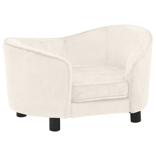 vidaXL Sofá para cães 69x49x40 cm pelúcia cor creme