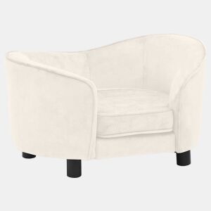 vidaXL Sofá para cães 69x49x40 cm pelúcia cor creme
