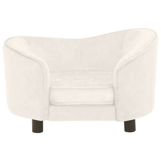 vidaXL Sofá para cães 69x49x40 cm pelúcia cor creme