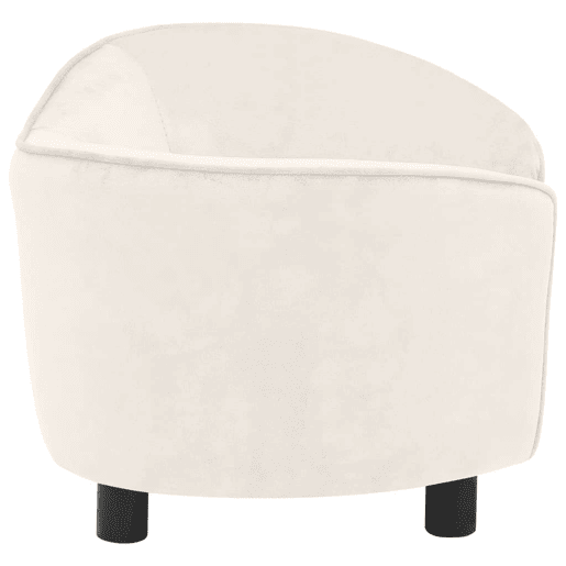 vidaXL Sofá para cães 69x49x40 cm pelúcia cor creme