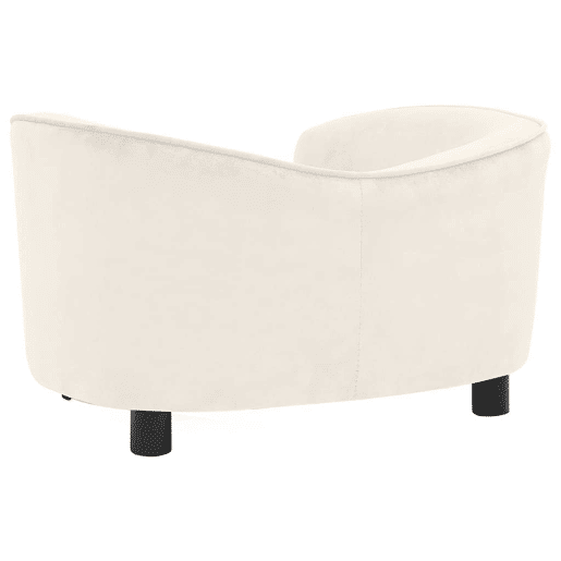 vidaXL Sofá para cães 69x49x40 cm pelúcia cor creme
