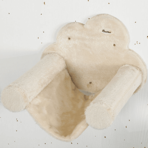 PawHut Conjunto de Prateleiras de Escalada para Gatos de 6 Peças Tema Céu Prateleiras para Gatos com Redes Plataformas Escadas Tábua de Arranhar Poste de Sisal e Estrelas de Brinquedo Bege