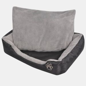 vidaXL Cama para cães com almofada acolchoada tamanho M preto