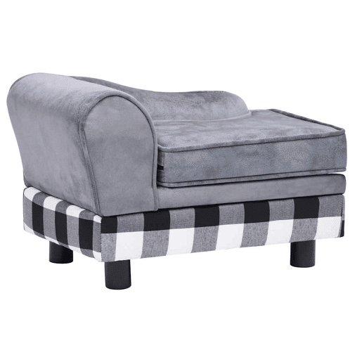 vidaXL Sofá para cães 57x34x36 cm pelúcia cinzento vidaXL Sofá para cães 57x34x36 cm pelúcia cinzento