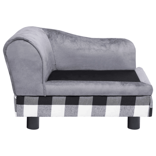 vidaXL Sofá para cães 57x34x36 cm pelúcia cinzento vidaXL Sofá para cães 57x34x36 cm pelúcia cinzento