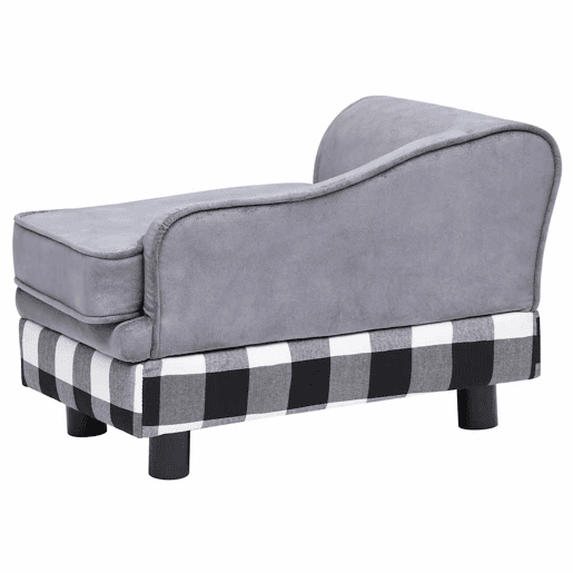 vidaXL Sofá para cães 57x34x36 cm pelúcia cinzento vidaXL Sofá para cães 57x34x36 cm pelúcia cinzento
