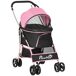 Cochecito para Mascotas Tela Oxford, Acero PawHut Cochecito para Mascotas Tela Oxford, Acero PawHut Rosa