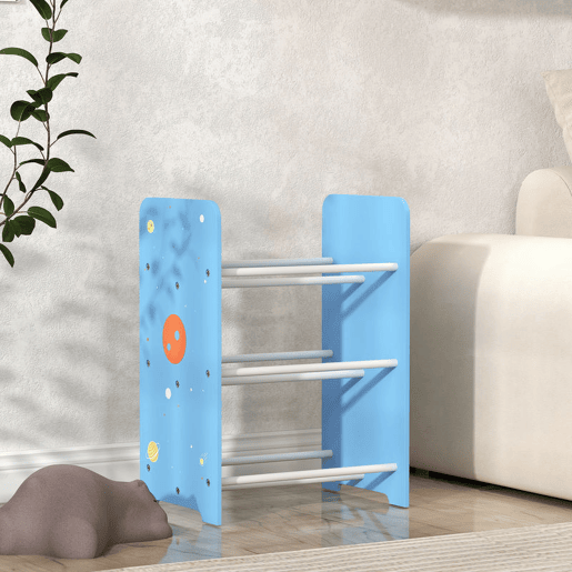 AIYPLAY Estante para Brinquedos com 6 Caixas de Tecido não Tecido Amovíveis Organizador de Brinquedos para Dormitório Escola Infantil 43x30x60 cm Azul