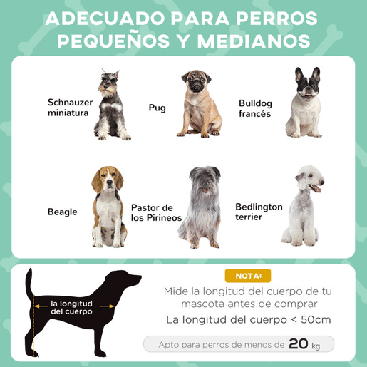 awHut Cama para Cães Elevada com Toldo Cama para Cães Médios com Estrutura de Aço e Bolsa de Transporte para Interior e Exterior 76x61x69,5 cm Cinzento Claro