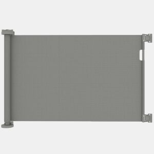 PawHut Barreira de Segurança para Cães Retrátil 0-136 cm Barreira para Cães Pequenos Extensível com Botão de Fecho Porta de Segurança para Corredores Escadas Interiores e Exteriores Cinzento