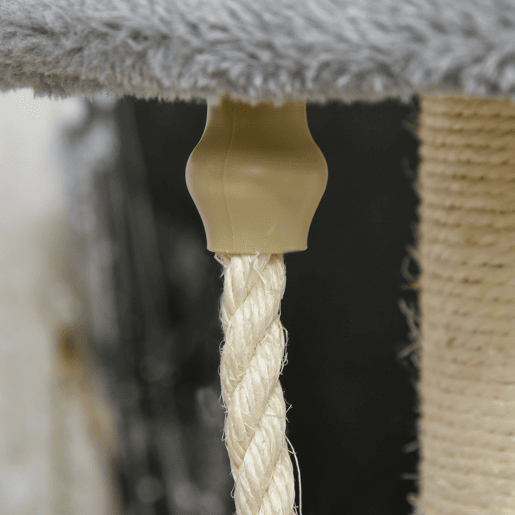 PawHut Árvore Arranhador para Gatos Ø40x65 cm com 3 Níveis Cama Plataformas em Pelúcia Corda Suspensa e Poste com Corda de Sisal Cinza PawHut Árvore Arranhador para Gatos Ø40x65 cm com 3 Níveis Cama Plataformas em Pelúcia Corda Suspensa e Poste com Corda de Sisal Cinza