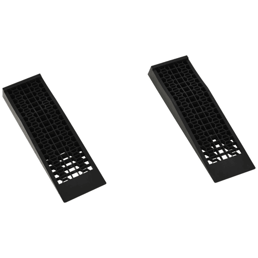 HOMCOM Conjunto de 2 Rampas de Plástico para Automóveis, Rampas Portáteis com Capacidade até 3 Toneladas para Carros, SUVs e Pequenas Carrinhas, Antiderrapantes e Estáveis, 70x19,5 cm, Preto