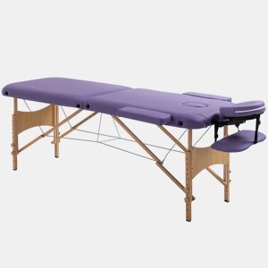 HOMCOM Marquesa de Massagem Dobrável Marquesa com Altura Ajustável 61-88 cm Desenho Ergonómico para Utilização Profissional Fácil de Transportar 185x60 cm Roxo