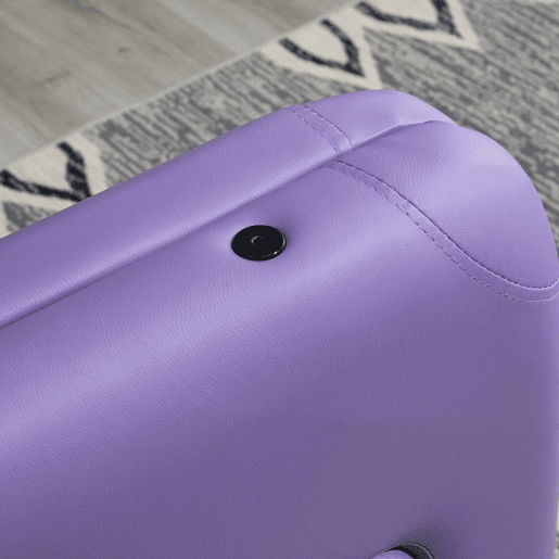 HOMCOM Marquesa de Massagem Dobrável Marquesa com Altura Ajustável 61-88 cm Desenho Ergonómico para Utilização Profissional Fácil de Transportar 185x60 cm Roxo