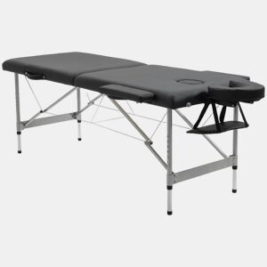 HOMCOM Mesa de Massagem Plegável Portátil com Altura Ajustável em 7 Níveis, Apoio de Cabeça e Estrutura em Liga de Alumínio para Fisioterapia, Suporta 130 kg, 185x70x58-82 cm, Preto