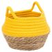 Cesto de fibra natural y algodón Cesto de fibra natural y algodón Amarillo