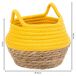Cesto de fibra natural y algodón Cesto de fibra natural y algodón Amarillo