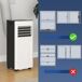 Aire Acondicionado Portátil Plástico HOMCOM Aire Acondicionado Portátil Plástico HOMCOM Blanco