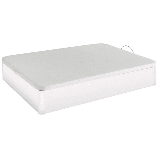 Cama Canapé 135x190 cm Base Estofada Branca Cama Canapé 135x190 cm Base Estofada Branca