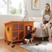 Caseta para Perros Madera de Abeto, Polimetilmetacrilato PawHut Caseta para Perros Madera de Abeto, Polimetilmetacrilato PawHut Naranja