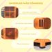 Caseta para Perros Madera de Abeto, Polimetilmetacrilato PawHut Caseta para Perros Madera de Abeto, Polimetilmetacrilato PawHut Naranja