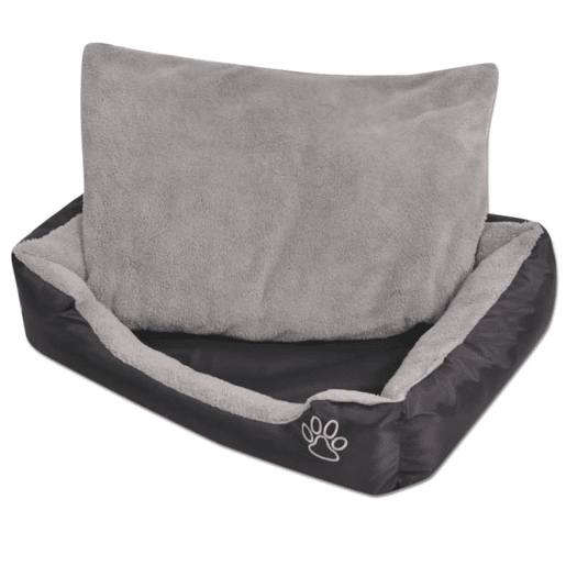 vidaXL Cama para cães com almofada acolchoada tamanho XXL preto vidaXL Cama para cães com almofada acolchoada tamanho XXL preto