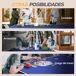 Mesa de Ping-Pong MDF, Acero SPORTNOW Mesa de Ping-Pong MDF, Acero SPORTNOW Azul