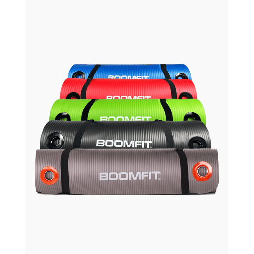 Tapete de Pilates NBR 1cm Cinzento - BOOMFIT