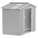 Caseta de Jardín Acero Galvanizado Outsunny Caseta de Jardín Acero Galvanizado Outsunny Gris