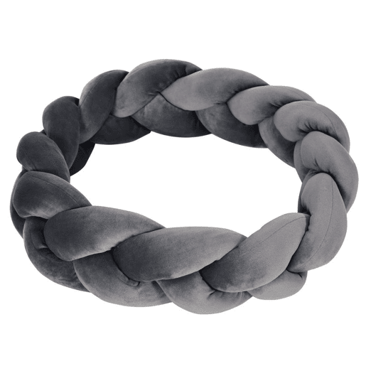 PawHut Cama para Cães Pequenos Cama para Gatos Lavável Cama para Animais de Estimação Redonda com Almofada Independente e Corda de Algodão 55x55x14 cm Cinza