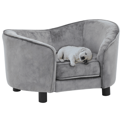 vidaXL Sofá para cães 69x49x40 cm pelúcia cinzento vidaXL Sofá para cães 69x49x40 cm pelúcia cinzento