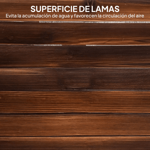 Outsunny Mesa de Jardim de Madeira Mesa de Exterior 120x63x70 cm com Pernas em Forma de Roda Orifício para Chapéu de Sol e Desenho em Ripas Carga 50 kg para Pátio Madeira Carbonizada
