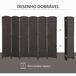 Biombo Polipropileno, Pino HOMCOM, hogar - decoración Biombo Polipropileno, Pino HOMCOM, hogar - decoración Marron