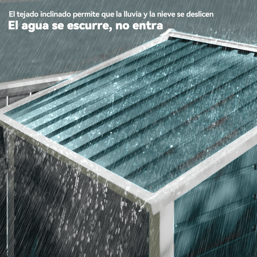Outsunny Abrigo de Jardim Exterior 2,36m² 213x120x194 cm Abrigo de Exterior com Base Reforçada (Piso NÃO Incluído) Portas de Correr Duplas Fechadura Janelas Verde