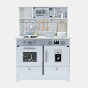 Cozinha Infantil Multifuncional 5 em 1 - ORYXEARTH - 69x20x40.5cm - Madeira - Blanco Cassé - Mezclado