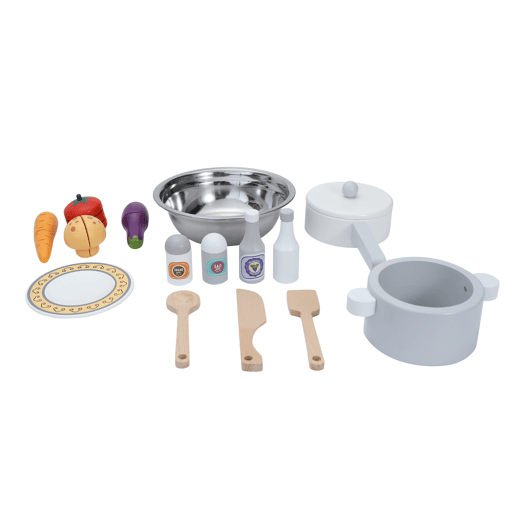 Cozinha Infantil Multifuncional 5 em 1 - ORYXEARTH - 69x20x40.5cm - Madeira - Blanco Cassé - Mezclado