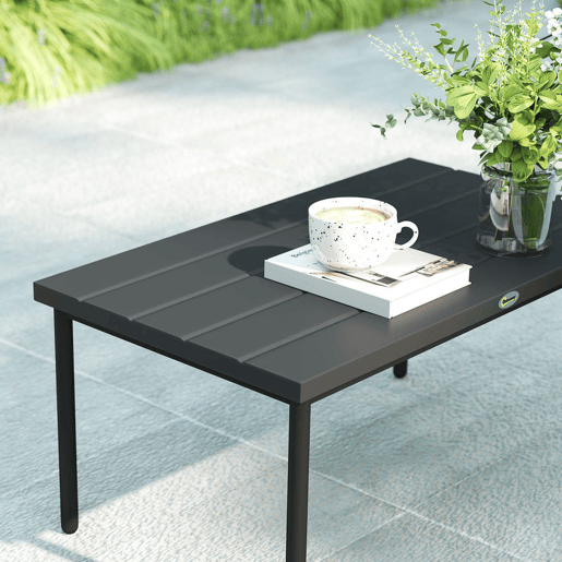 Outsunny Conjunto de Jardim de Vime Sintético de 4 Peças Móveis de Exterior Inclui 1 Sofá Duplo 2 Cadeiras e Mesa de Centro com Almofadas Madeira e Cinzento