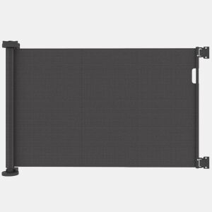 PawHut Barreira de Segurança para Cães Retrátil 0-136 cm Barreira para Cães Pequenos Extensível com Botão de Fecho Porta de Segurança para Corredores Escadas Interiores e Exteriores Preto