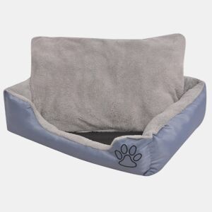 vidaXL Cama para cães com almofada acolchoada tamanho XL cinzento