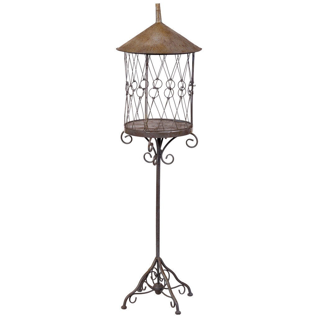 Jaula decorativa de metal con un diseño alto y elegante con diámetro de 45.72x168.91 cm