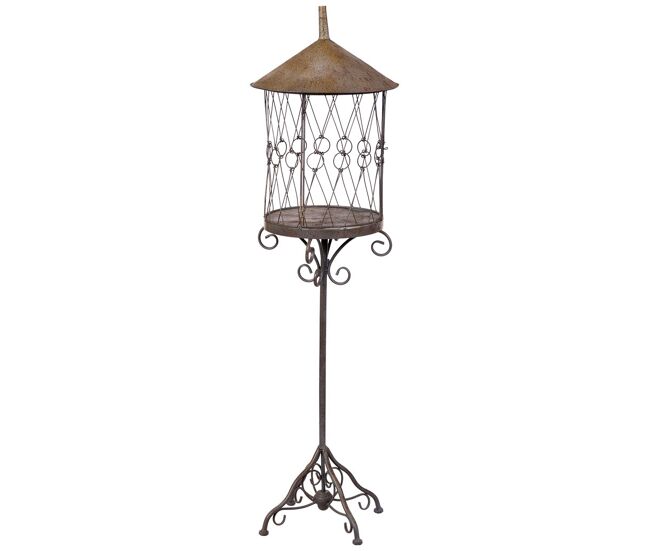 Jaula decorativa de metal con un diseño alto y elegante con diámetro de 45.72x168.91 cm