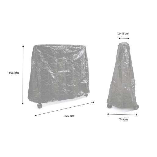 Cobertura para mesa de ping-pong em PVC, Cobertura para mesa de ping pong, Preto, 154x74x145 cm Cobertura para mesa de ping-pong em PVC, Cobertura para mesa de ping pong, Preto, 154x74x145 cm