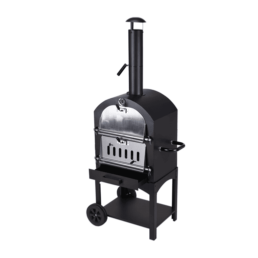 Forno de pizza a carvão com pedra para churrasco